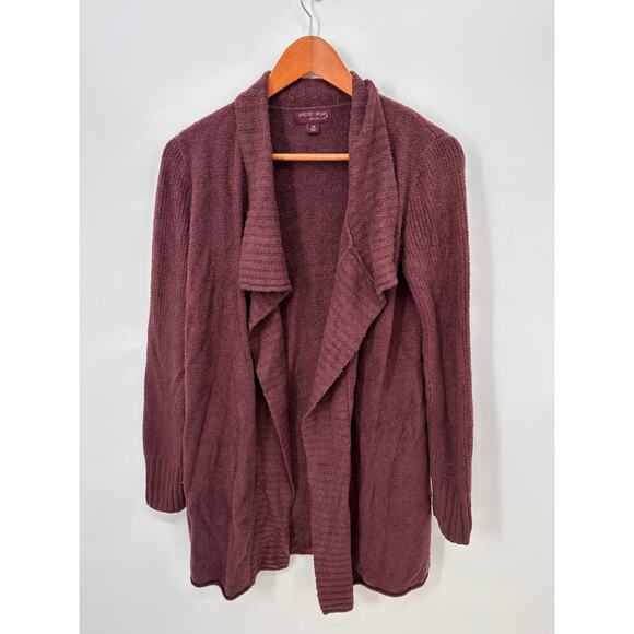 Barefoot Dreams Sweaters - BAREFOOT DREAM Cozy Chic Plum Open Cardigan Sweater // XS